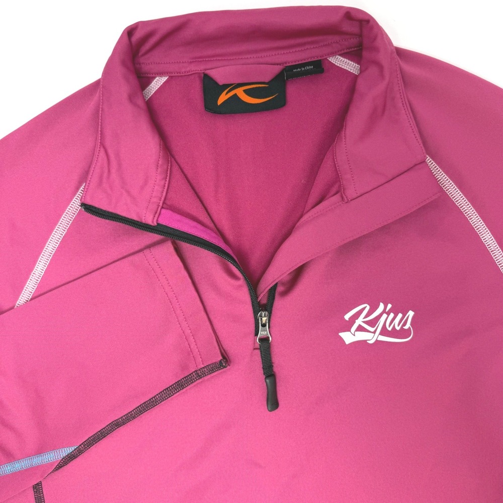 Kjus Girls Size 164 / US 14 Magenta Pink 1/4 Zip‎ Pullover Mid Layer Ski Top